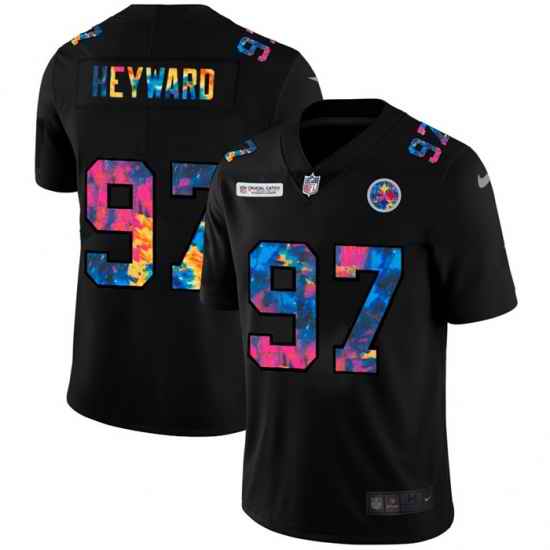 Pittsburgh Steelers 97 Cameron Heyward Men Nike Multi Color Black 2020 NFL Crucial Catch Vapor Untouchable Limited Jersey